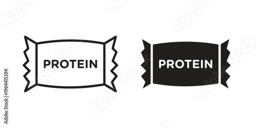 Protein bar icons vector design template simple and clean