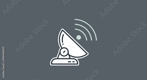 Satellite Dish Antenna Signal Receiver.