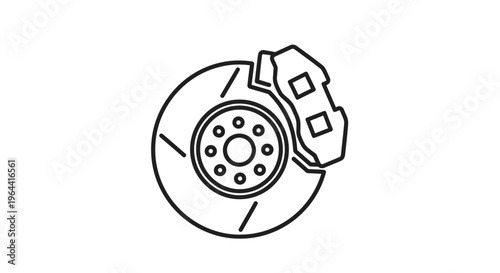 Brake Rotor and Caliper Assembly.