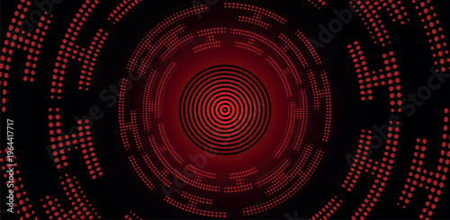 Red Digital Tunnel Abstract Light Technology Background Design