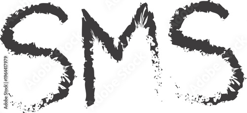 Sms logo with distressed texture