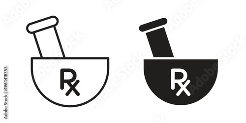 RX icons vector design template simple and clean