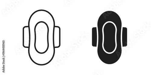 Sanitary pad icons vector design template simple and clean