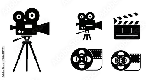 Film making production icons and symbols.