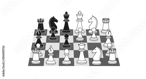 Chess pieces on a board game.