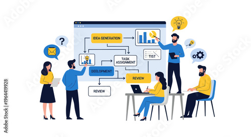 People working in business team.