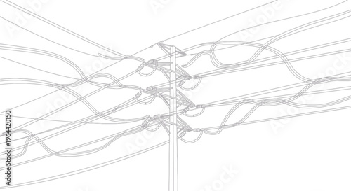 Barbed wire on a post.