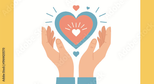 A person presents a heart with hands in a symbolic gesture of love.