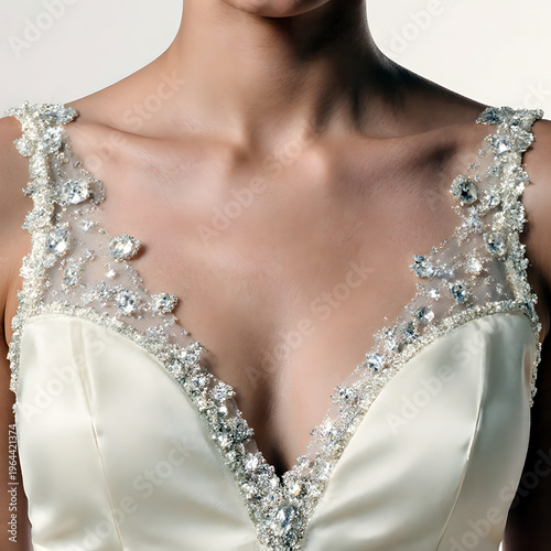 Wallpaper Mural Elegant female model wearing embellished bridal gown for Bridal Fashion Week   Torontodigital.ca