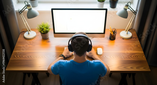 Organized Desk with Computer – Productivity Photography