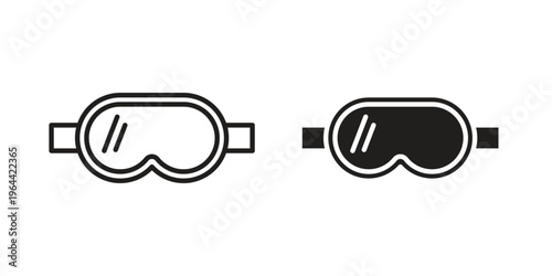 Ski goggles icons vector design template simple and clean
