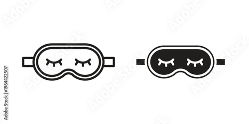 Sleeping mask icons vector design template simple and clean
