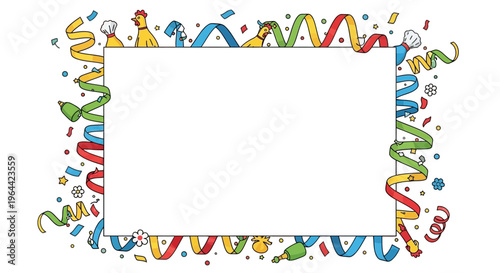 Colorful April Fools Day social media template with a fun, clean design and large copy space for a prank campaign or celebration banner