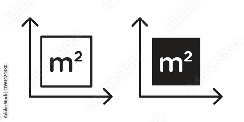 Square Meter icons vector design template simple and clean