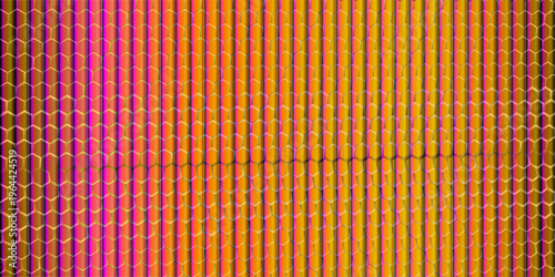 Black seamless hexagon texture. Repeated honeycomb pattern background. Geometric hexagonal halftone tech overlay backdrop. Abstract repeating hex halftone. Vector retro technology dot texure wallpaper