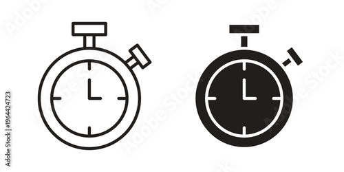 Stop watch icons vector design template simple and clean