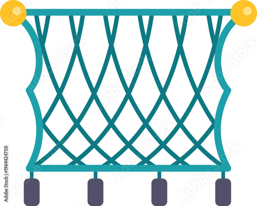Fishing net icon showing a trapping and catching tool for fish
