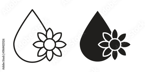 Sunflower oil icons vector design template simple and clean