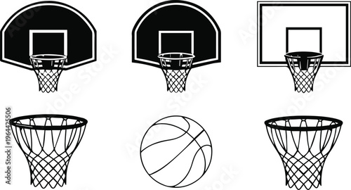 Basketball and equipment icon collection