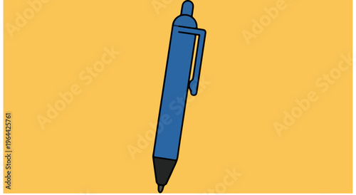 Blue Pen Writing Instrument Office.