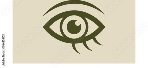 Brown eye illustration close up.