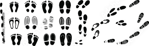 Sandal and flip flop prints