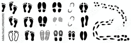 Footprints and sole marks