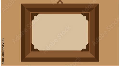Brown Wooden Picture Frame.