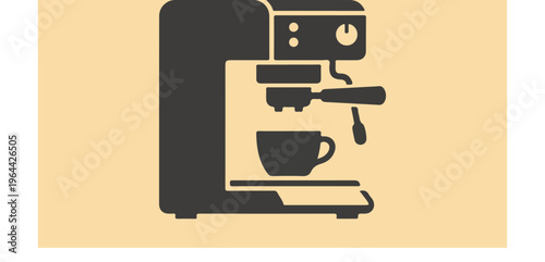 Coffee Machine With Cup.