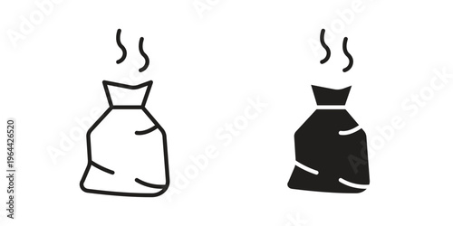Trash bag icons vector design template simple and clean