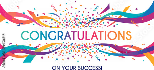 Colorful Congratulations Success Card.