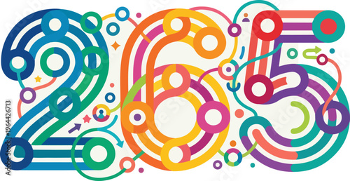 Colorful Number 2016 Design.