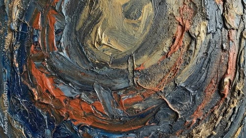 Purple powder explosion forming abstract vibrant pattern concept. Abstract textured oil painting with vibrant earth tones and swirling brush strokes for modern art lovers