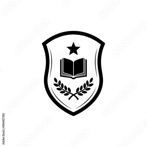 A vintage heraldic coat of arms featuring a shield with lions, a crown, and decorative banners in a classic royal design