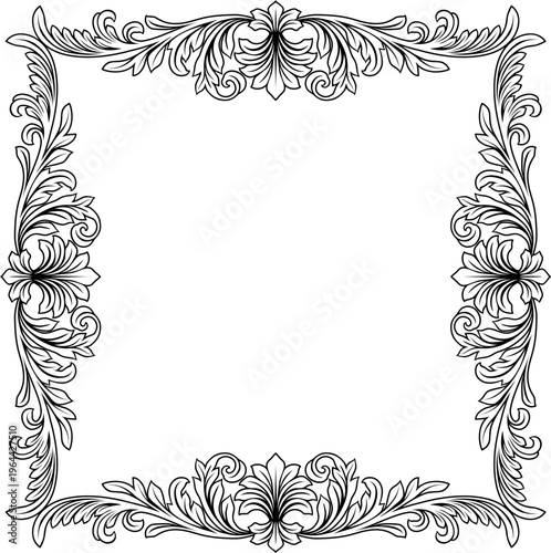 A filigree heraldic crest m...