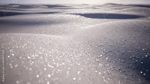 Sparkling sand on a sunny beach.