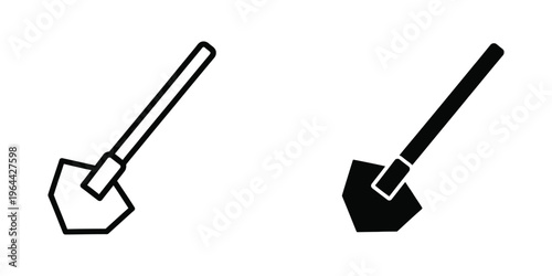 Comparison of a traditional shovel and a modernized black shovel design