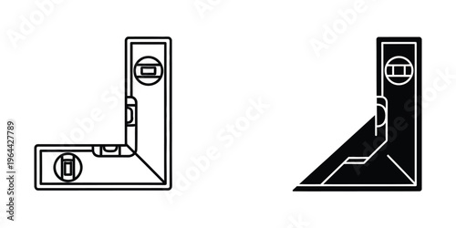 Diagram illustrating elevator and escalator accessibility symbols and paths