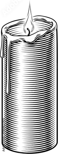 Black and white woodcut ill...