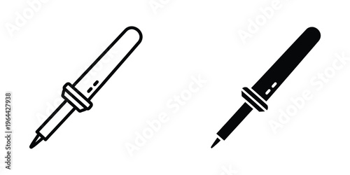 Comparison of a mechanical pencil and a ballpoint pen with similar designs
