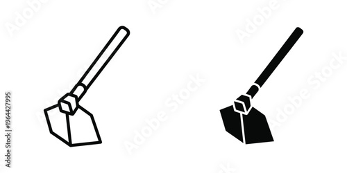 Two different types of shovels used for digging and gardening tasks