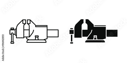 Comparison of lathe machine and vice press in a workshop setting