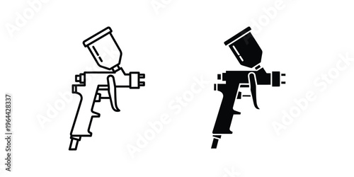 Comparison of two different spray gun designs for painting and coating applications