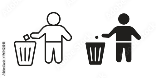 Waste Bin icons vector design template simple and clean