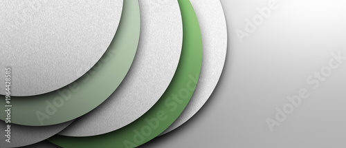 Textured layered paper circles overlapping on soft neutral background