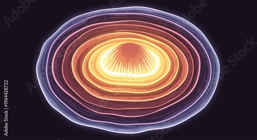 Vibrant concentric rings light design.