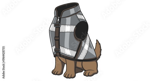 Dog Wearing Plaid Pet Coat.