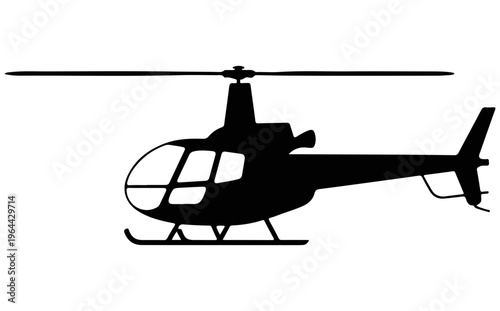 Helicopter silhouette aircraft rotor blades