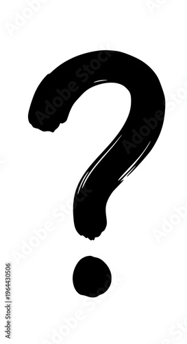 A large question mark symbol isolated on white background, Vector