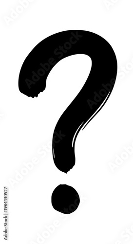 A large question mark symbol isolated on white background, Vector